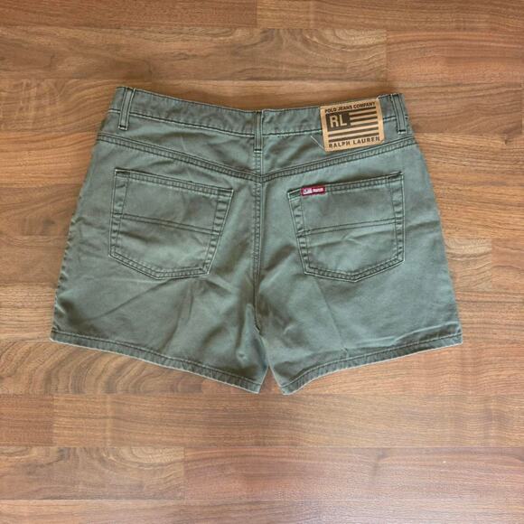 Y2K Ralph Lauren Polo Jeans Company Olive Green Shorts - Picture 6 of 8